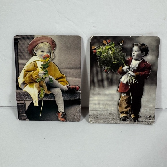 Kim Anderson magnets 3D x2 vintage photos - Picture 1 of 7